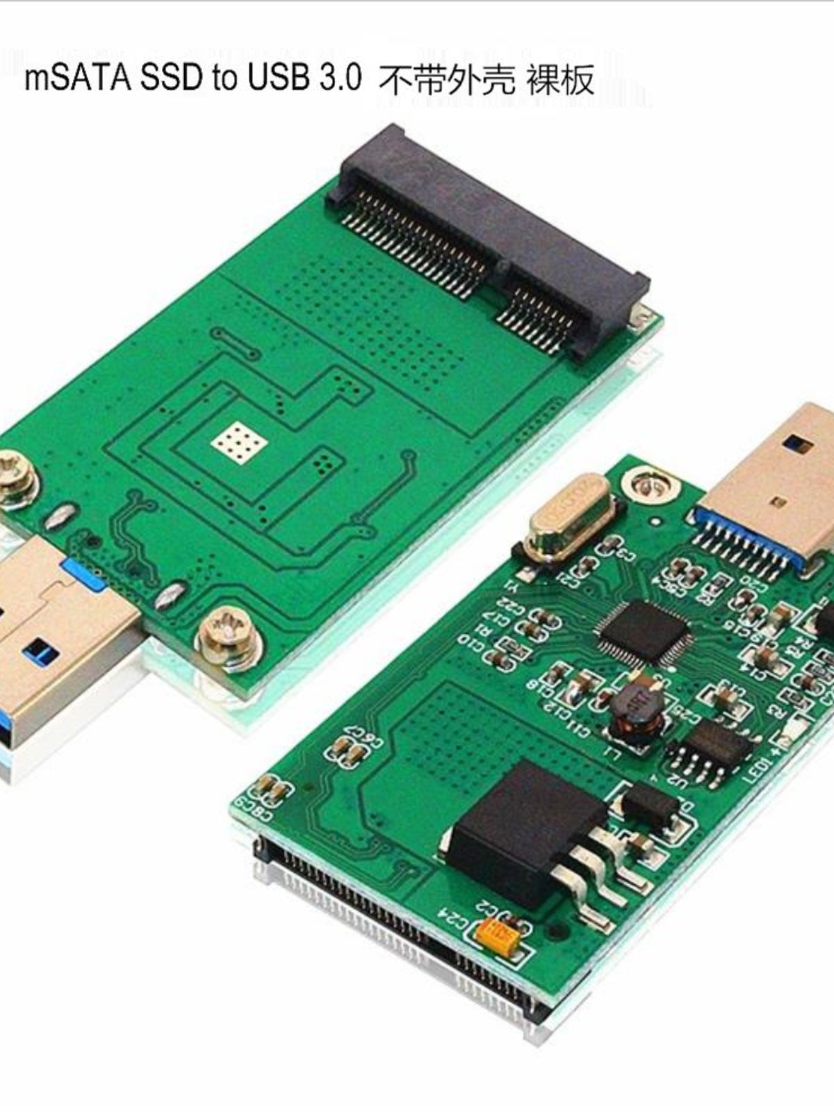 MSATA-dan USB3.0-a mobil sərt disk qutusu MSATA SSD bərk hal sürücüsündən USB3.0 ötürmə qutusuna U disk