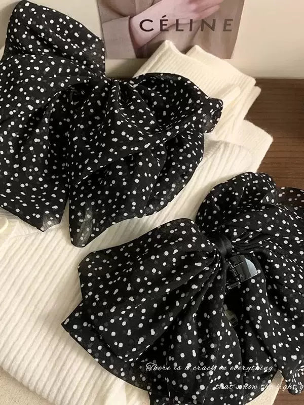 Qadınlar üçün Yapon və Koreya moda nöqtəli yay saç tutucu, çox yönlü xasiyyət, pəri baş geyimləri, atmosfer tutucu at quyruğu klipi