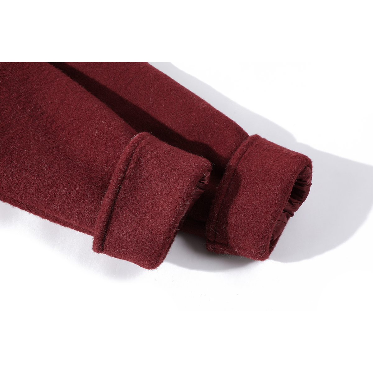 Chola Lisa-nın qadınlar üçün gənc və gözəl qalın qırmızı yun paltosu, payız və qış, Hepburn üslubunda, yüksək keyfiyyətli uzun yun palto.