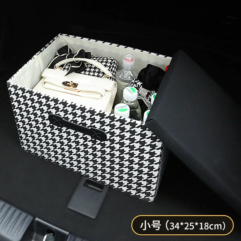 Avtomobilin baqaj qutusu, çoxfunksiyalı qatlanan avtomobil saxlama qutusu, praktik avtomobil daxili bəzək məhsullarının tam kolleksiyası.