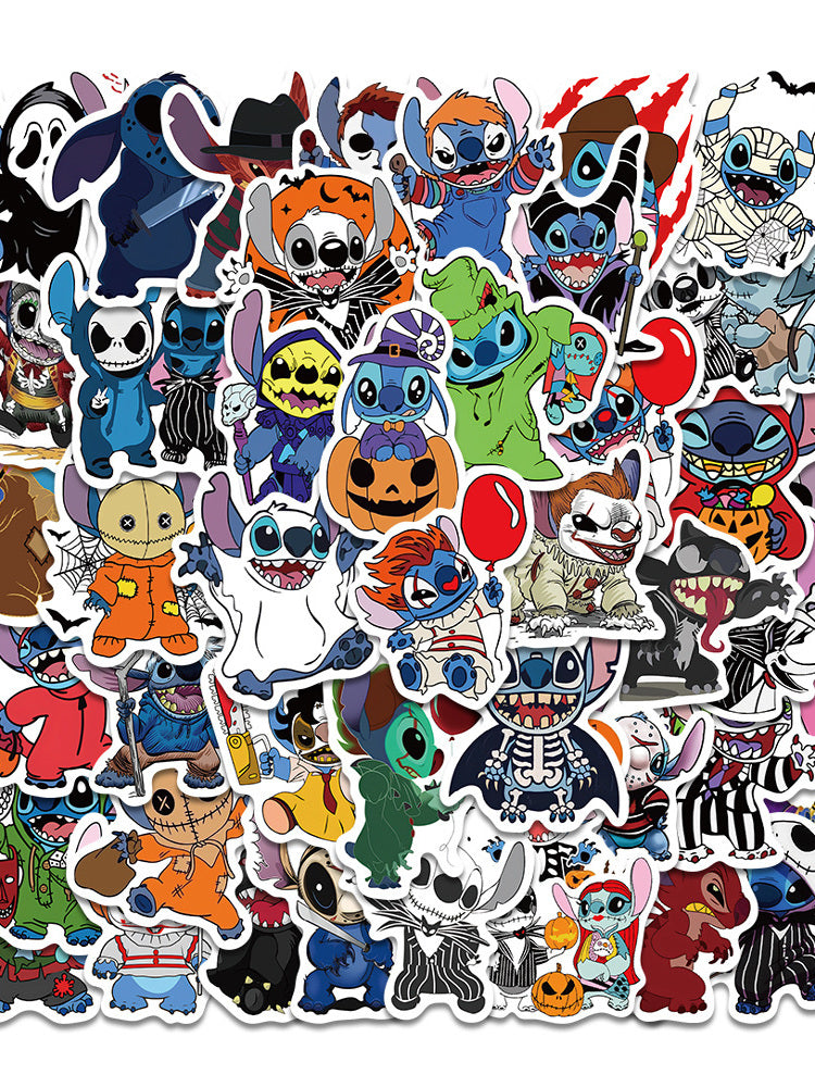 200 sevimli cizgi filmi Stitch notebook kompüter stikerləri fərdiləşdirilmiş soyuducu gitara skuter dəbilqə su fincanı stikerləri