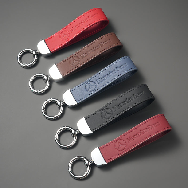 Genuine leather car key chains suitable for Mercedes-Benz E300, CLS, C400, AMG, GTA, G-Class, Vito and V300L