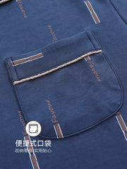 Langsha Kişilər üçün Təmiz Pambıq Pijama 2025 Yeni Yaz və Payız Nazik Uzunqollu Böyük Ölçülü Payız və Qış Kişilər üçün Ev Geyimləri Dəsti