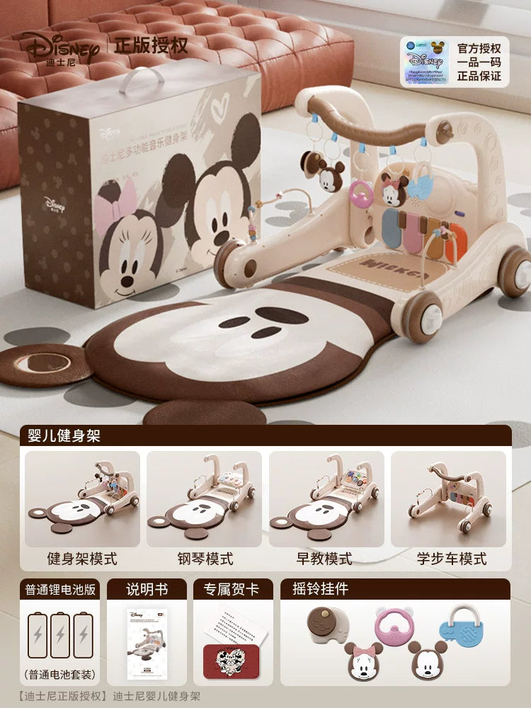 Disney Baby Gym Foot Piano Montessori Oyuncağı 0-6 Aylıq Körpələr üçün - Foot Piano Hədiyyə Dəsti