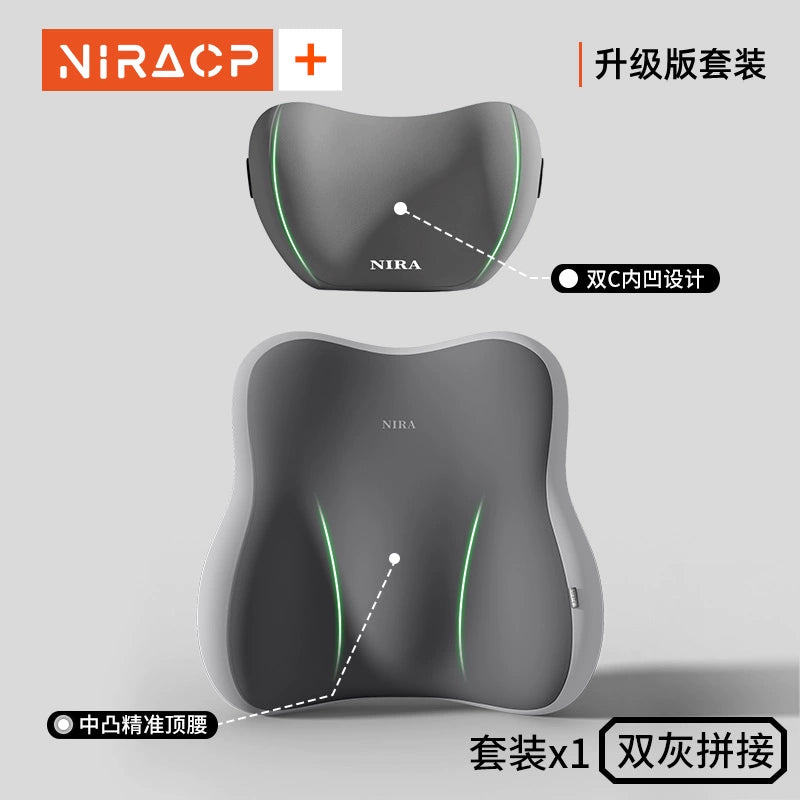 Alman Avtomobil Bel Yastığı Başlıq Dəsti Uzun Müddət üçün Sürücü Bel Dəstəyi Əlverişli Gadget Avtomobil Oturacaq Dəstəyi Yastığı Bütün İl Boyu Neytral