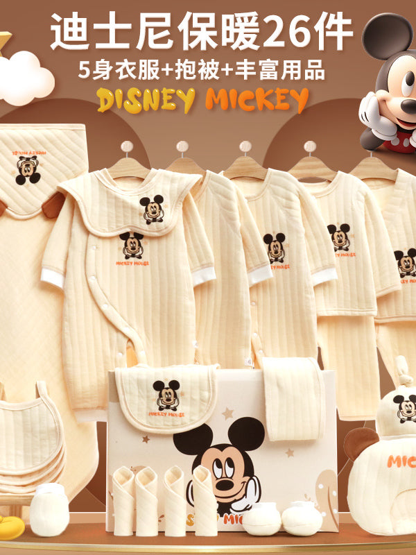 Disney təmiz pambıqdan hazırlanmış payız və qış üçün hədiyyə geyim dəsti, yeni doğulmuş körpələr, körpələr və bir aydan yuxarı körpələr üçün.