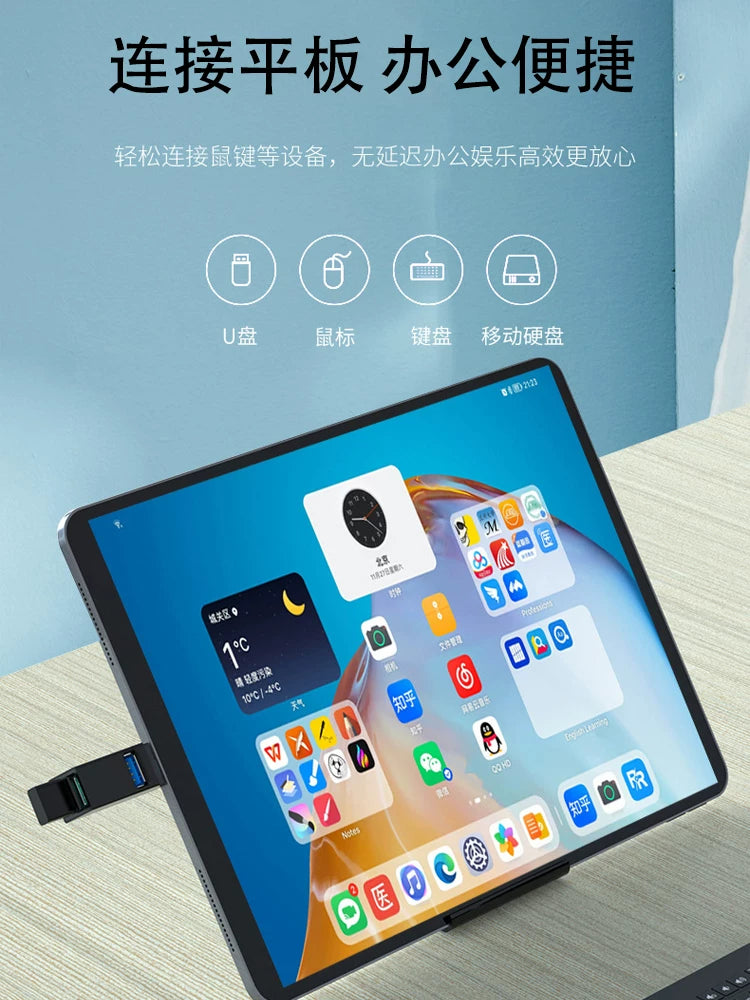 usb genişləndirici kompüter hub splitter typec laptop avtomobil hub adapteri usp simsiz