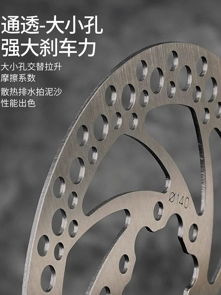 Dağ velosipedi üçün e-velosiped əyləc diski, 140mm x 160mm x 180mm x 203 mərkəz xətti, G3 cilalanmış disk əyləci.