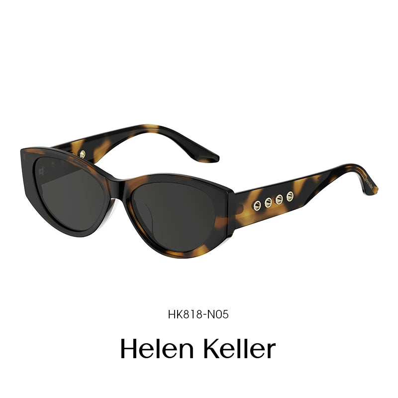 Helen Keller moda trendi pişik gözü günəş eynəyi çox yönlü günəş eynəyi deşik güzgü