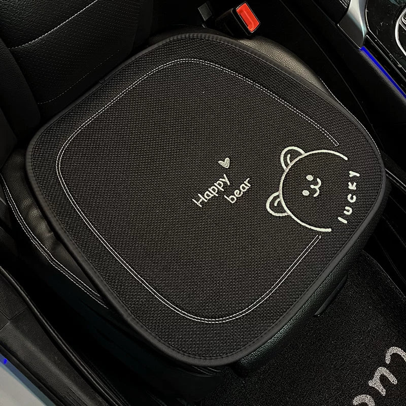 Avtomobil oturacağı yastıqları, bütün mövsüm kətan parçaları, yeni 2025-ci il üslubunda, sevimli və yüksək səviyyəli.