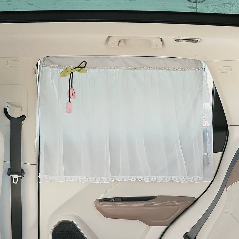 Sunscreen curtains for car windows, sun protection and heat insulation privacy curtains for baby back seats, car blackout curtains with suction cups
