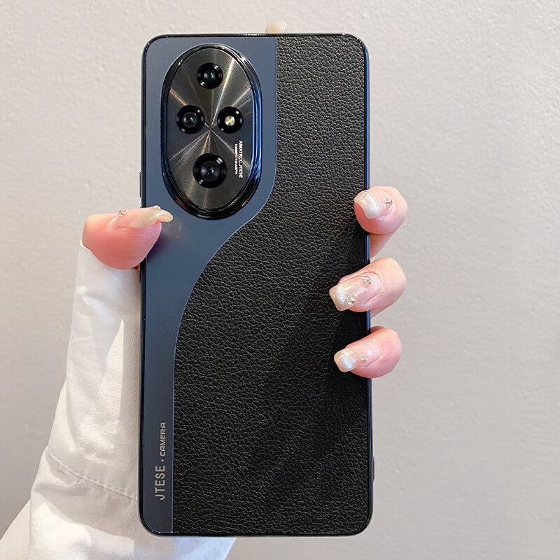 Honor 200 Pro phone case, new Honor 200 vegan leather frosted case, new Honor 100 ultra-thin, drip-proof, full-coverage heat dissipation case, 90-degree business style premium feel protective shell.