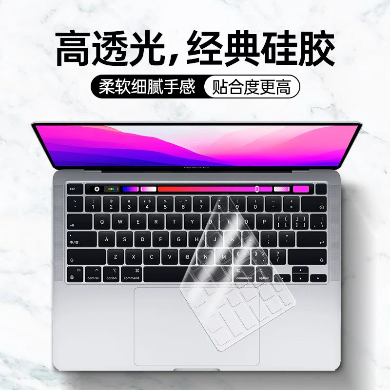 Apple MacBook pro14 klaviatura filmi üçün uyğundur air13.6 notebook M2 kompüter TPU qoruyucu film ultra nazik 16.2Mxa klaviatura yastığı örtüyü toz keçirməyən pro/air13.3 tam örtüyü