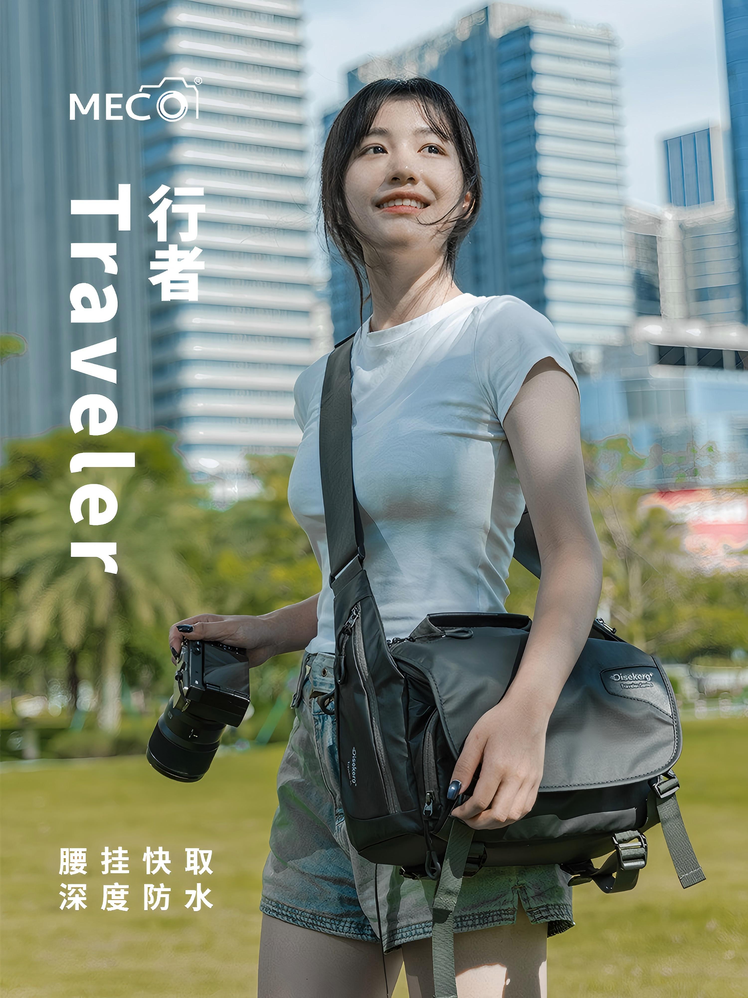 MECO Dise Point Fotoqrafiya Walker SLR Kamera Çantası Qadın Güzgüsüz Fotoqrafiya Çantası Bir Çiyinli Diaqonal Rahat Telefoto Xarici Havada Suya Davamlı Bir Maşın və İki Lens Sony zve10 a7c2 a7m4 r5 üçün uyğundur