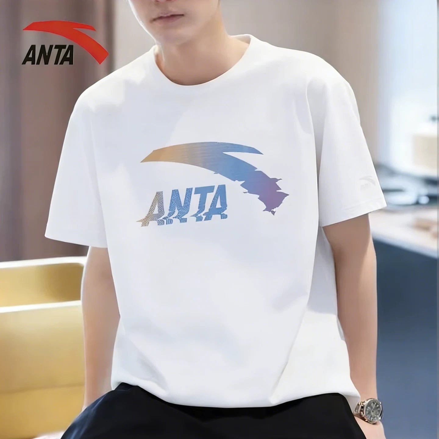 Anta qısaqol kişi köynəyi yay yeni üslublu pambıq nəfəs alan təsadüfi qaçış tez quruyan təri sorucu moda yarımqol köynək