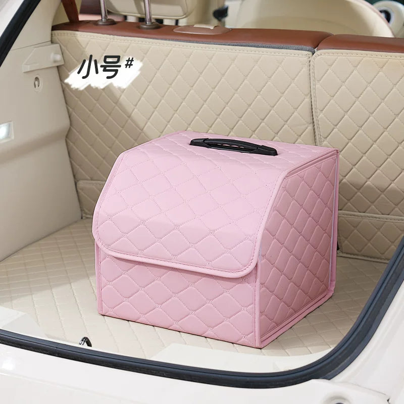 Yaradıcı dəri qatlanan avtomobil baqaj qutusu, universal avtomobil saxlama təşkilatçısı.