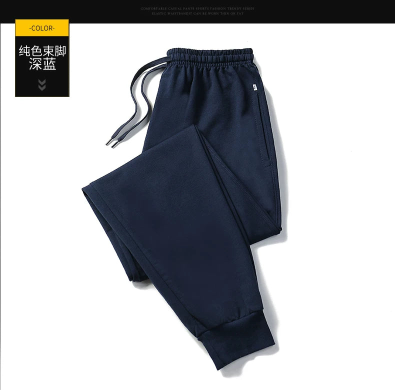 Kişi idman şalvarı, uzun pambıq şalvar, yun astarlı, nazik, yaz və payız üslubunda, gündəlik, düz ayaqlı, daralan ayaqlı, böyük ölçü.