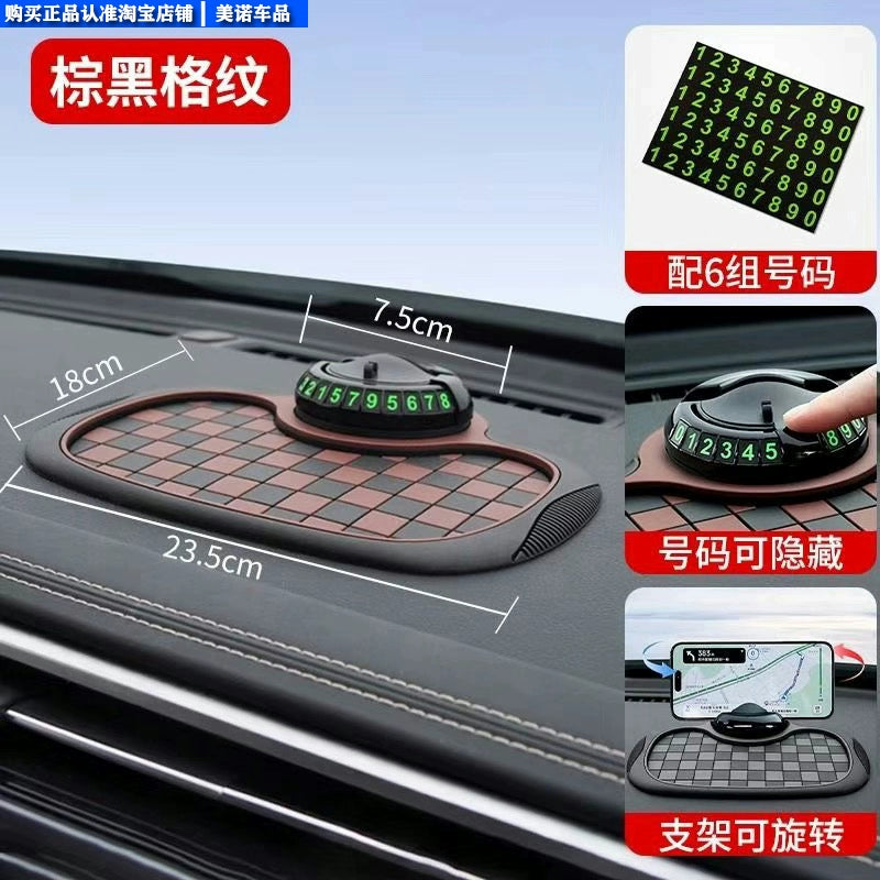 Avtomobil sürüşməyən döşəyi Yüksək temperatura davamlı Avto Avtomobil Dekorasiya Mərkəzi Konsolu Alət paneli Mobil Telefon Sabit Saxlama Məkanı Rezin Mat