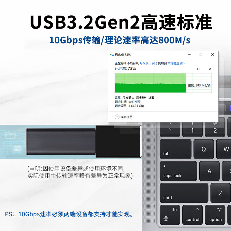 Shangyouqi OTG adapter TYPE-C-dən USB3.2-yə yüksək sürətli Gen2 Samsung Asus Apple Huawei notebook planşet telefon bağlantısı üçün uyğun U disk açarı siçan mobil sabit disk çeviricisi