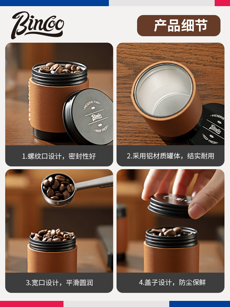 Bincoo qəhvə tozu möhürlənmiş banka mini portativ qəhvə lobya saxlama qabı kiçik saxlama qabı çay qabı