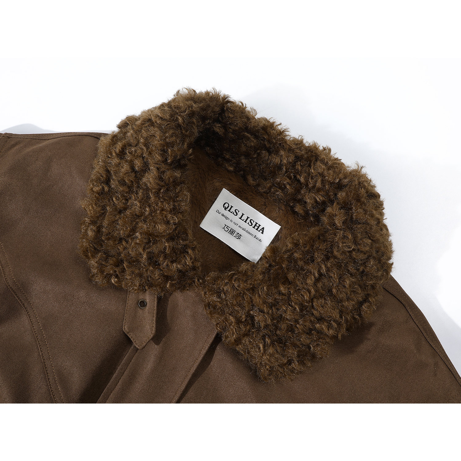 Cholisa Payız/Qış Yeni Maral Dərisi Yun Astarlı Qalın Palto Qadın Merard Retro Yaxa İsti Gödəkçə Top