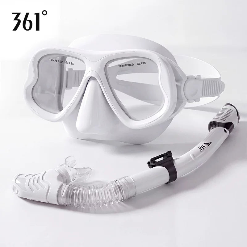 361 dərəcə snorkeling maskası sualtı tam quru dalğıc maskası nəfəs borusu ilə boğulma əleyhinə böyüklər maskası snorkeling avadanlığı