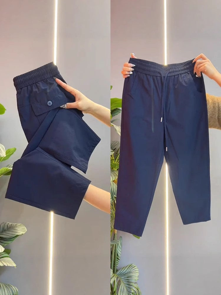 Böyük Ölçülü 2026 Yay Yeni Stil Armud Formalı Böyük Ölçülü Hərəm Kəsik Şalvarı - Arıqladıcı İdman Gündəlik Şalvar