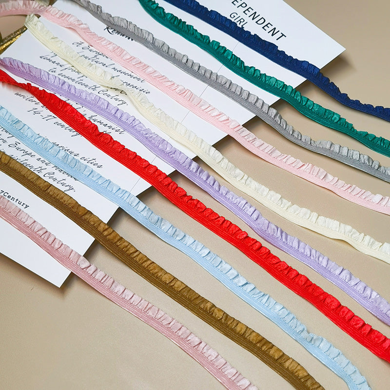 3 metr qiymət 1 sm göbələk elastik elastik bant qatlı krujeva diy körpə paltarları körpə saç bağları uşaq ayaqqabıları corabları