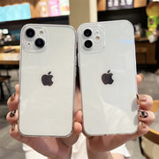 Düz rəng, sadə və şəffaf, Apple 13 mobil telefon üçün uyğundur, iPhone11promax silikon yumşaq qabıq, 16max hər şey daxil HD 15 düşməyə qarşı qabıq, qadın 6s/se3/14max qoruyucu örtük, kişi mini/8p