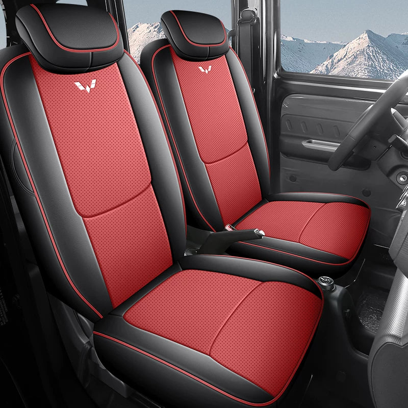 Wuling Sunshine EV Xüsusi Dəri Oturacaq Üzlükləri, Bütün Mövsümlər Üçün Aşınmaya Davamlı, Nəfəs Alan, Tam Örtüklü Sunshine New Energy Avtomobil Oturacaq Üzlükləri