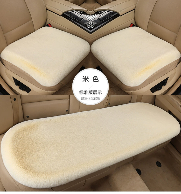 Avtomobil Oturacaq Yastığı Qış Doldurulmuş İstilik Texniki Qalınlaşmış Tək Oturacaq Arxa Sıra Sürüşməyən Tək Parça Üç Parçalı Dəst Neytral Yün Yastıq Dovşan Xəzi İmitasiya