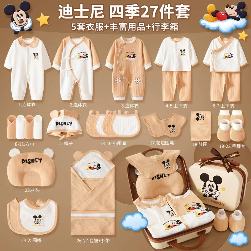 Disney təmiz pambıqdan hazırlanmış payız və qış üçün hədiyyə geyim dəsti, yeni doğulmuş körpələr, körpələr və bir aydan yuxarı körpələr üçün.