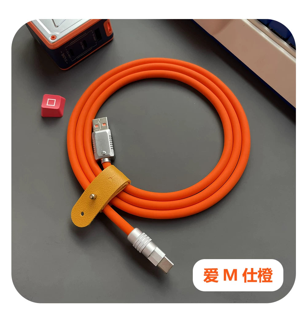 120W super sürətli şarj cihazı Huawei və Xiaomi mobil telefonlarını doldurmaq üçün uyğun maye silikon Typec məlumat kabeli