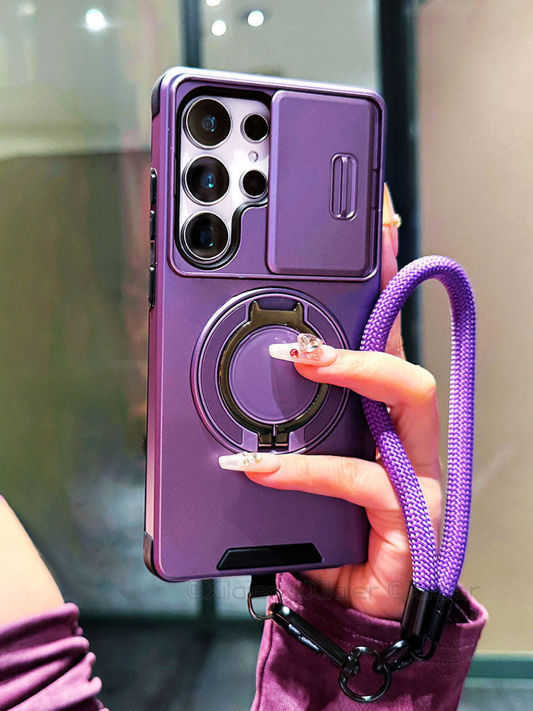 Samsung Galaxy S25 Ultra sürüşən linzalı telefon korpusu, S24 Plus maqnit dayağı, A17 yaradıcı dizaynı, S23 tam örtüklü linza, S20FE premium hiss, düşməyə davamlı yeni A56 modeli, qayışlı A55 ilə uyğun gəlir.