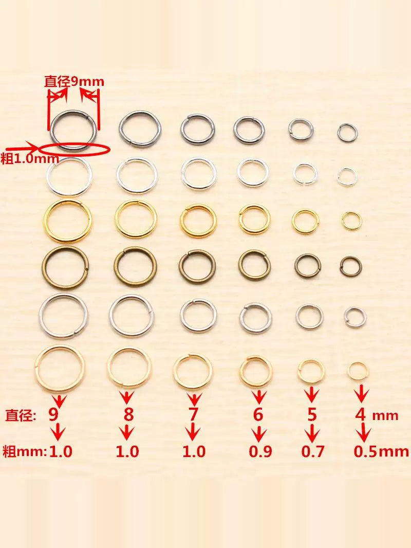 210 4/5/6 mm açıq üzük düz üzük diy əl işi zərgərlik aksesuarları material boyunbağı bilərzik zəncir interfeysi