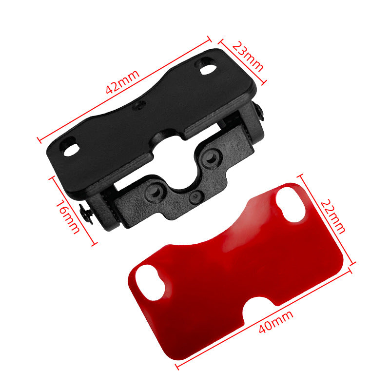 Plastic and stainless steel bracket, clip and strap accessories for universal dashboard mounted rear camera