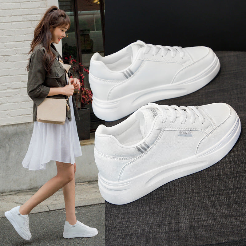 1718 White Shoes Qadın Bütün Uyğun Hündürlük Incr Qadın Ayaqqabıları