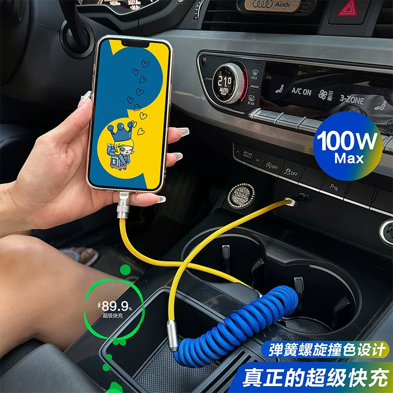 Tətbiq edilə bilən CarPlay Avtomobilə quraşdırılmış USB kabel Volkswagen BMW Audi Mercedes-Benz Yay Çıxarılan Avtomobil Doldurma Kabel