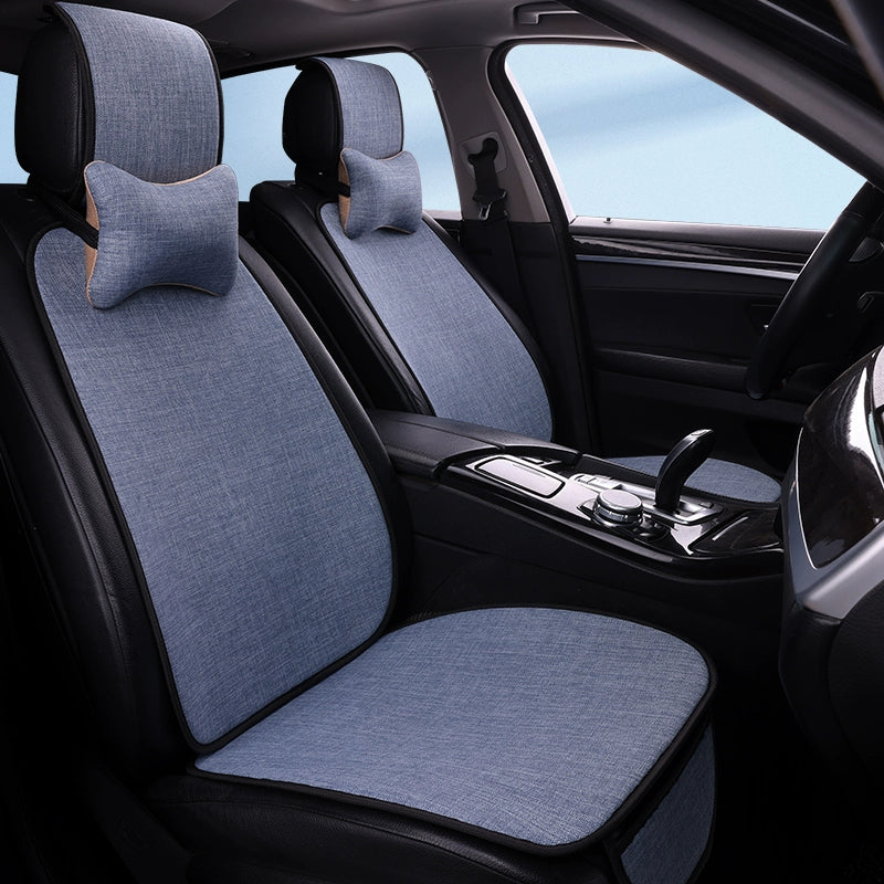 Avtomobil Yastığı Bütün İl Boyu Neytral Kətan Kiçik Bel Yay Nəfəs ala bilən Pambıq Kətan Sürüşməyən Sərin Yastıq Minimalist Oturacaq Örtüsü Oturacaq Yastığı