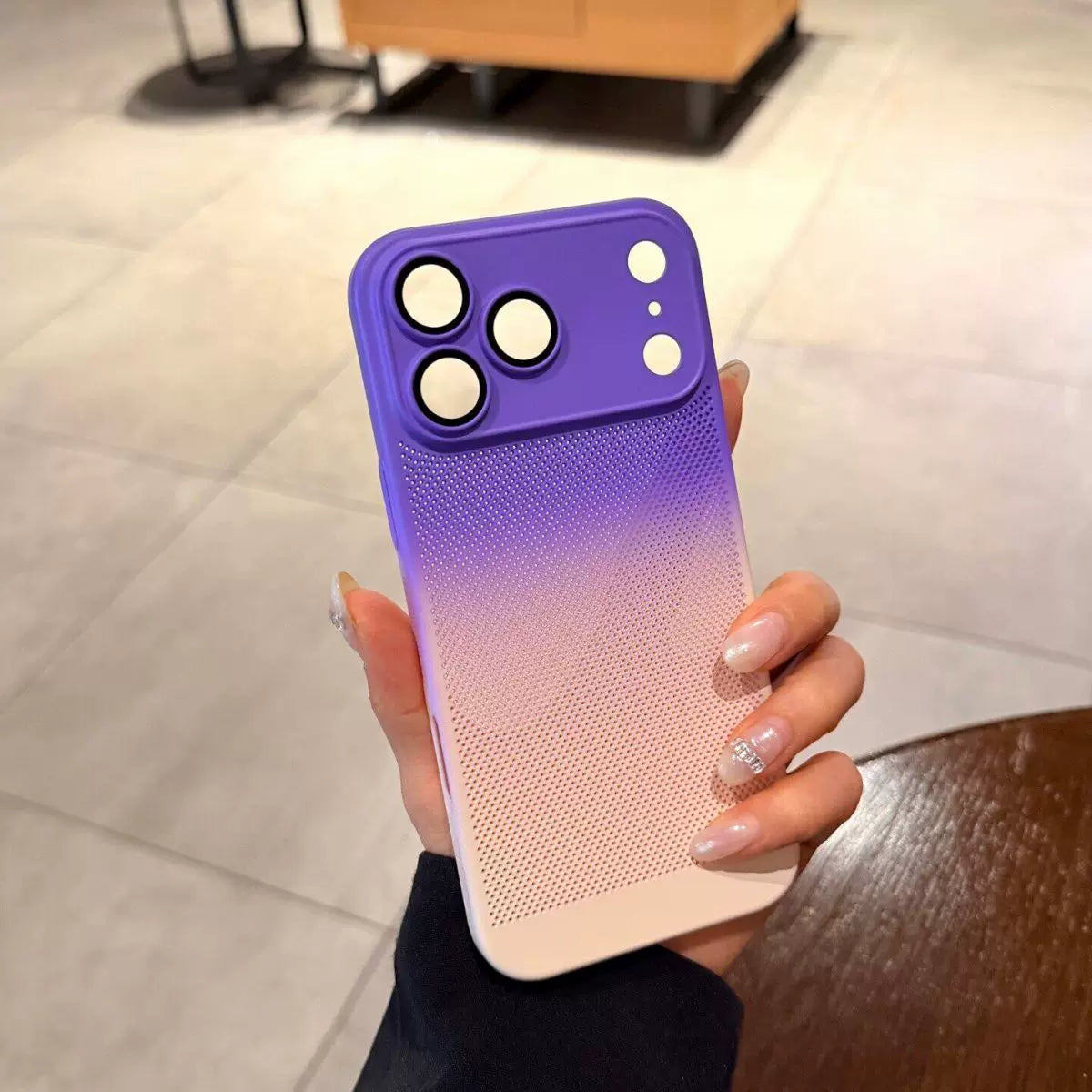 Tulu Apple 17promax mobil telefon qutusu üçün uyğundur iPhone16pro Apple 15promax rəngli gradient mobil telefon qutusu yeni mesh soyutma 17 lens hər şey daxil 14pro qabaqcıl 13 qutu