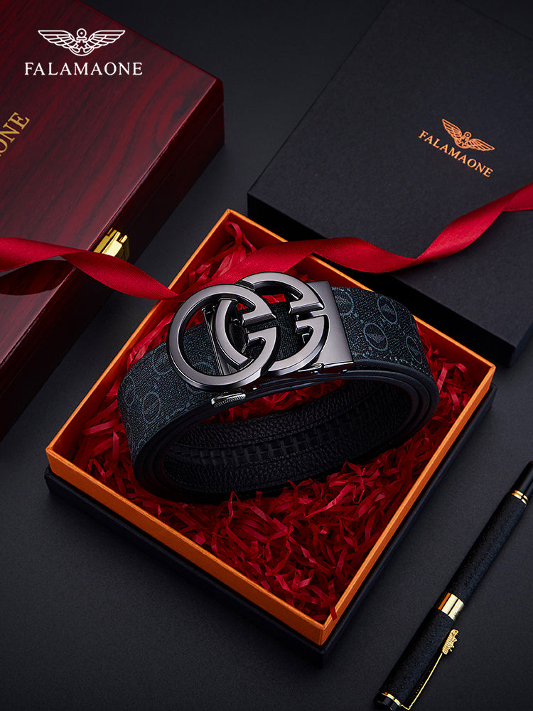 Falmani genuine leather belt for men, a practical birthday gift for husbands and stylish young men.