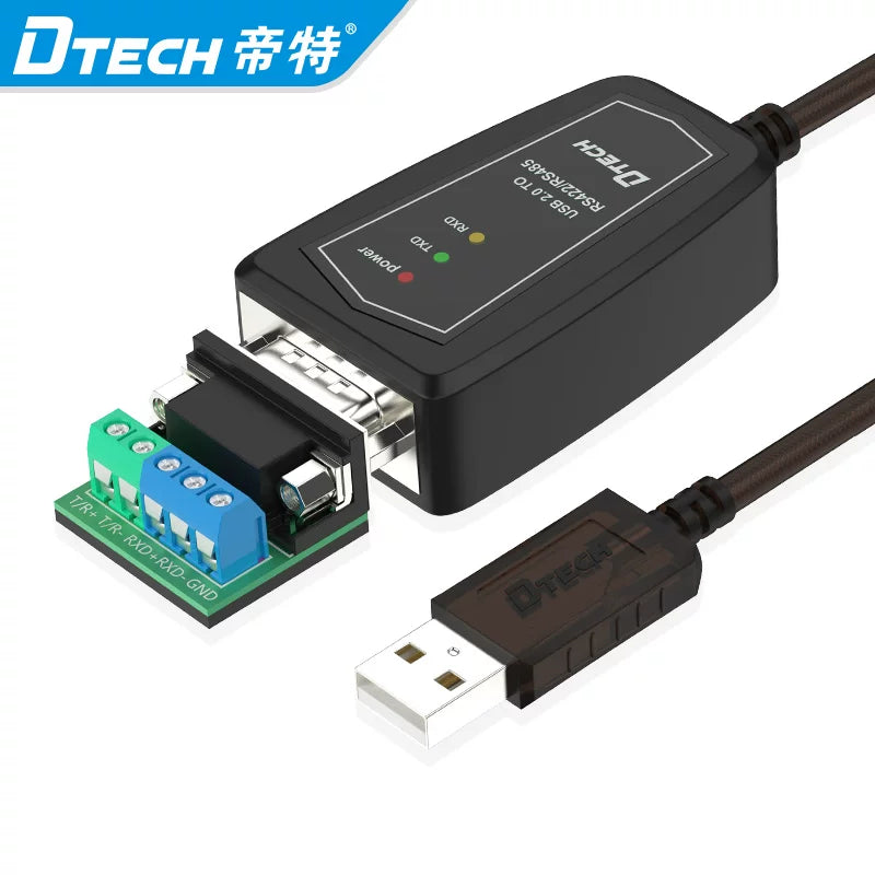 Dite USB-dən 485-ə seriya port çeviricisi 9-pin rabitə məlumat adapter kabeli 422 iki nüvəli sənaye dərəcəli DT-5019