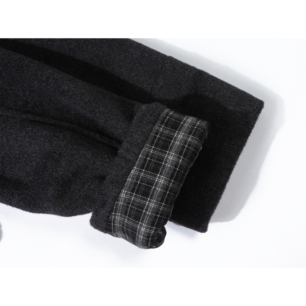 Chorissa Tünd Boz Yun Palto, Payız/Qış İkiüzlü Yun Palto, Qadınlar üçün Orta Uzunluqlu, Hepburn Stilində, Yüksək Səviyyəli Zəriflik Trench Palto