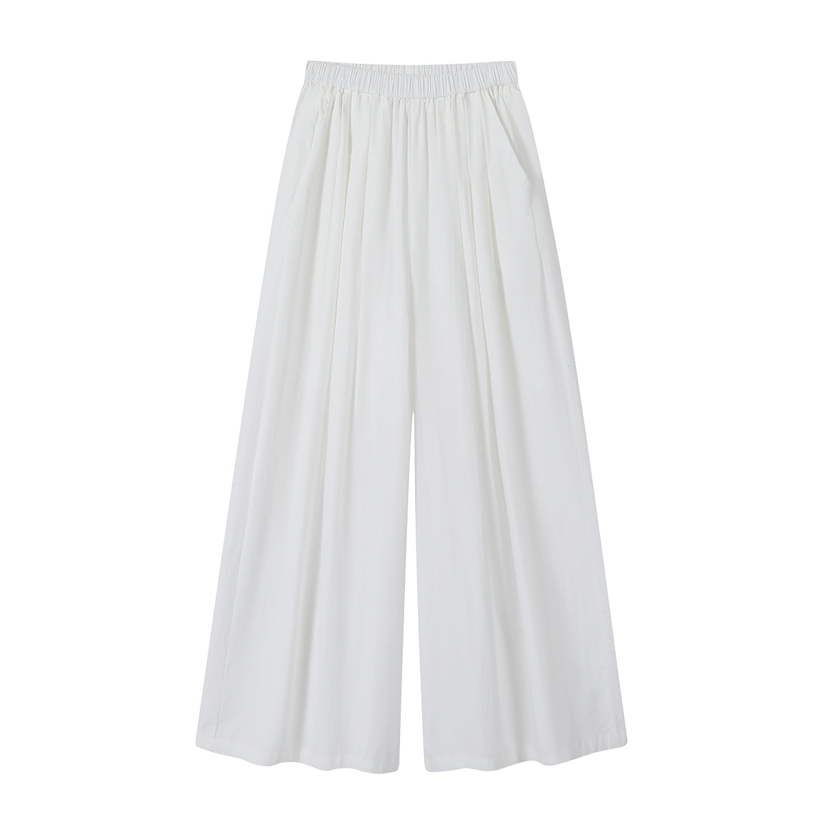 Chola Lisa Ağ Qadın Yay Nazik Şalvarı 2025 Yeni Stil Populyar Boş Arıqladıcı Yüksək Belli Gündəlik Şalvar