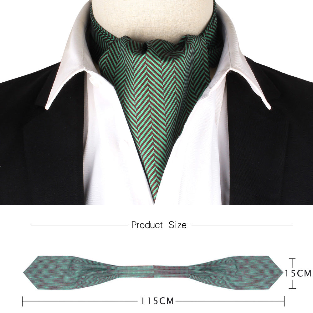 New Flora Men's Cashew Tie Wedding Formal Cravat Ascot Scrunc