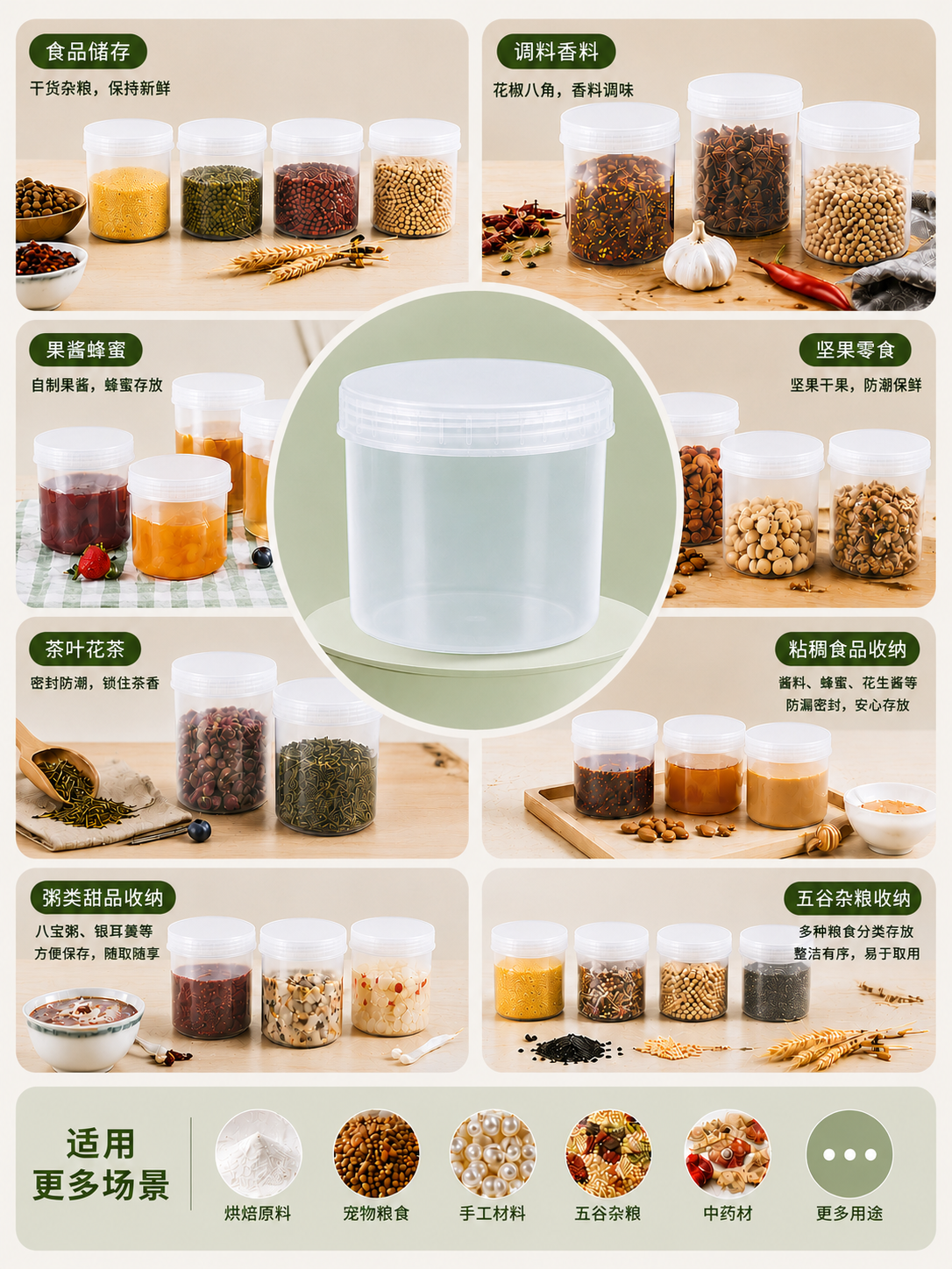 Maye maskası tozu, mürəkkəb və lehim pastası saxlama və doldurma qabı üçün daxili qapaqlı qida dərəcəli möhürlənmiş plastik qab, əlavə tutumlu