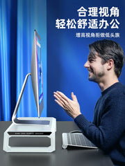 Kompüter monitoru çekmeceli ucaldılmış stend Usb hamısı bir yerdə masa üstü ekran bazası stolüstü qatlanan saxlama rəfi imac ekran RGB stansiyası genişləndirilməsi çoxfunksiyalı noutbuk stendi