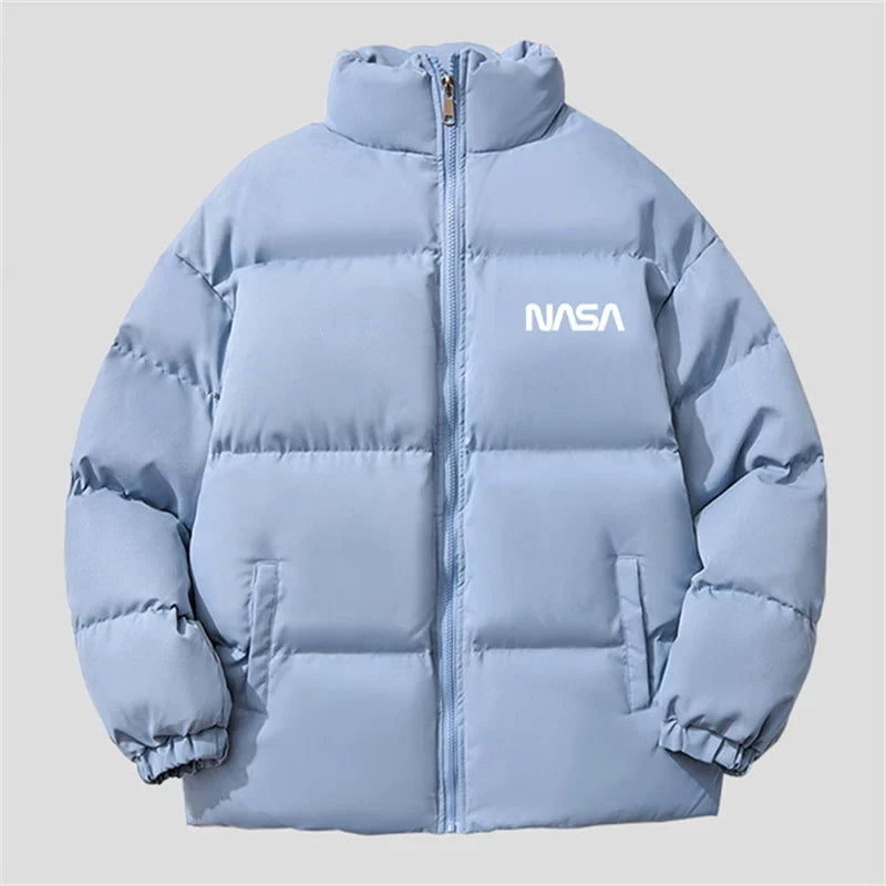 Brend ixracı üçün rəsmiləşdirmə ~ Univermaq rəsmiləşdirməsi GP kişi və qadınlar üçün yaxalıqlı pambıq gödəkçə, 2025 qış, qalınlaşdırılmış və isti, cütlük gödəkçə.