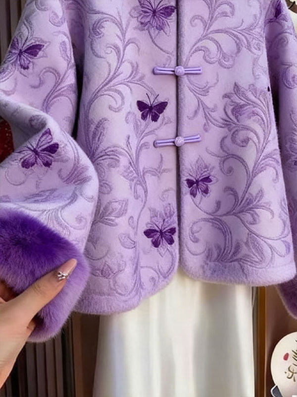 Yüksək səviyyəli, müasir Çin üslubunda palto, 2025-ci ilin qış yeni üslubu, bu ilin məşhur qadınlar üçün retro Tang kostyum topu.