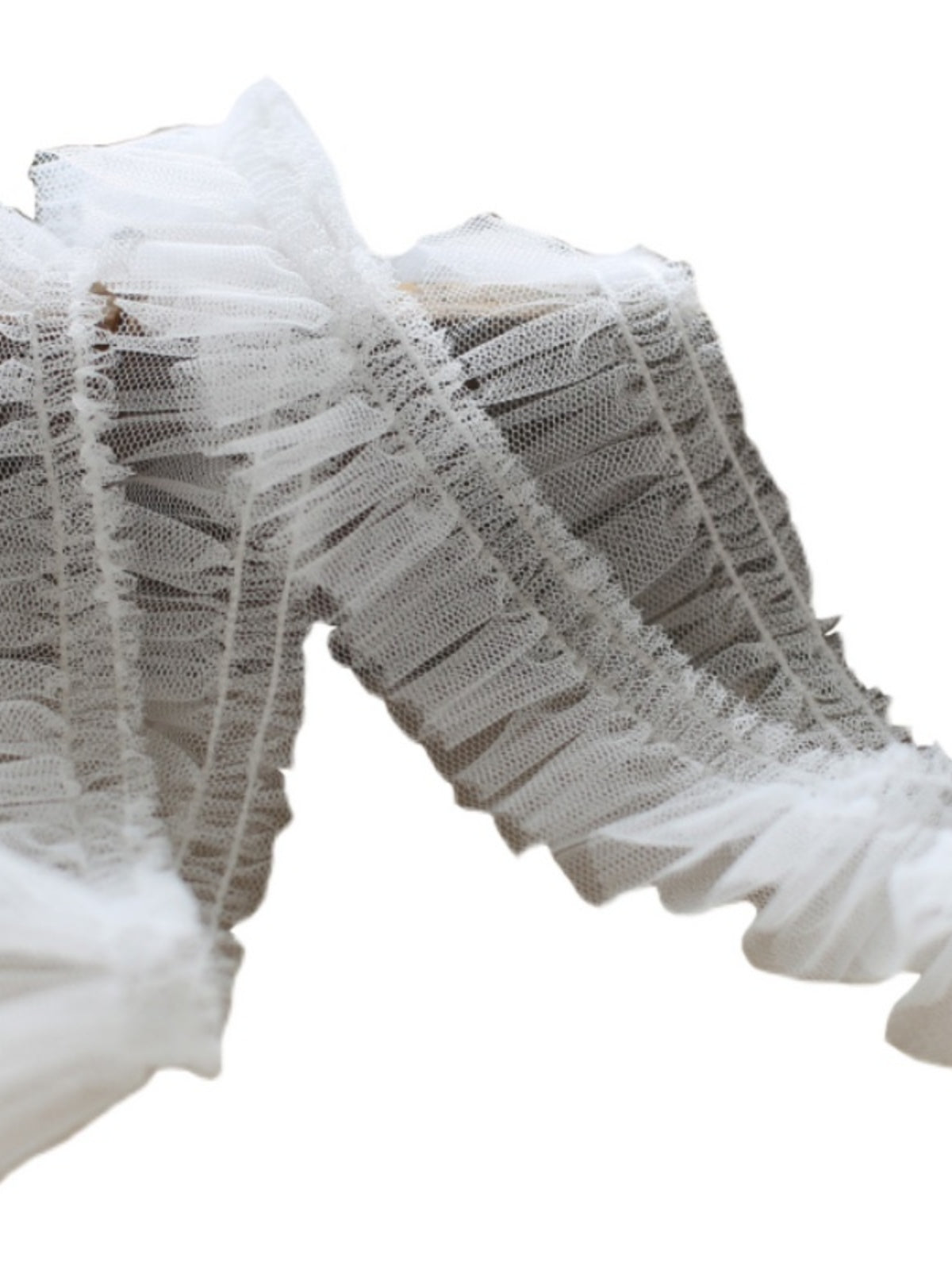 3.5CM enində yığılmış krujeva mesh şifrəli DIY papaq krujeva dekorativ manşetlər paltar kiçik kənarları aksesuarlar